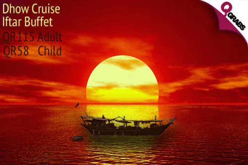 At 50% off enjoy an Iftar Buffet on a Sunset Dhow Cruise on Thursday July 18